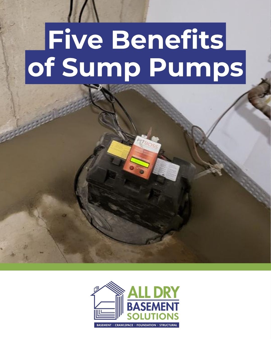 Five Benefits of Sump Pumps